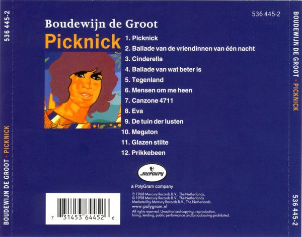Boudewijn De Groot : Picknick (CD, Album, RM, RP)