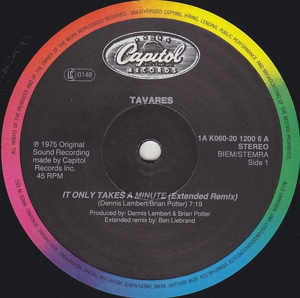 Tavares : It Only Takes A Minute (12")