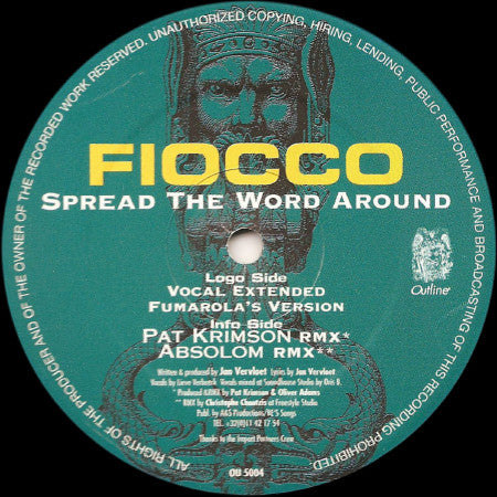 Fiocco : Spread The Word Around (12")