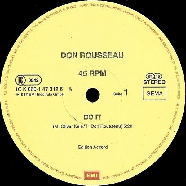Don Rousseau : Do It (12")