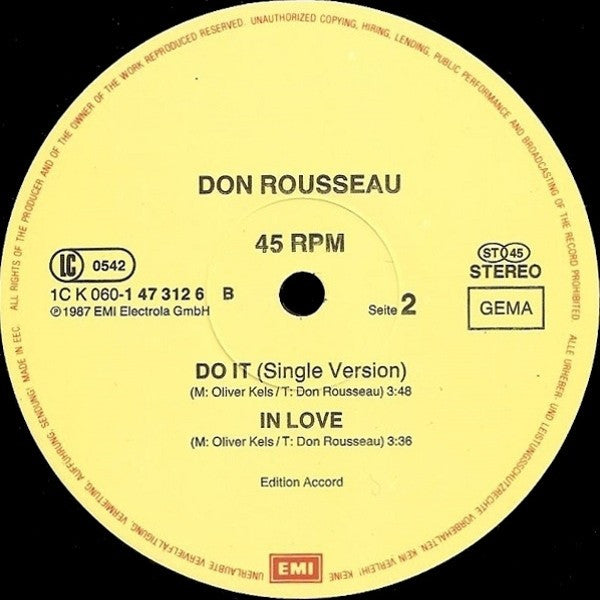 Don Rousseau : Do It (12")