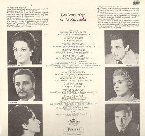 Various : Les Voix D'Or De La Zarzuela (LP, Comp)