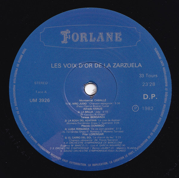 Various : Les Voix D'Or De La Zarzuela (LP, Comp)