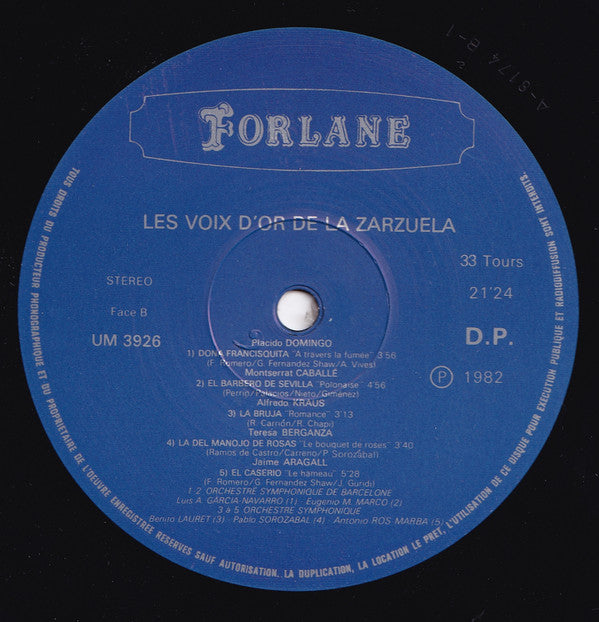 Various : Les Voix D'Or De La Zarzuela (LP, Comp)