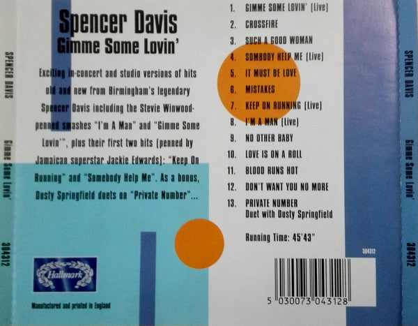 The Spencer Davis Group : Gimme Some Lovin' (CD, Comp)