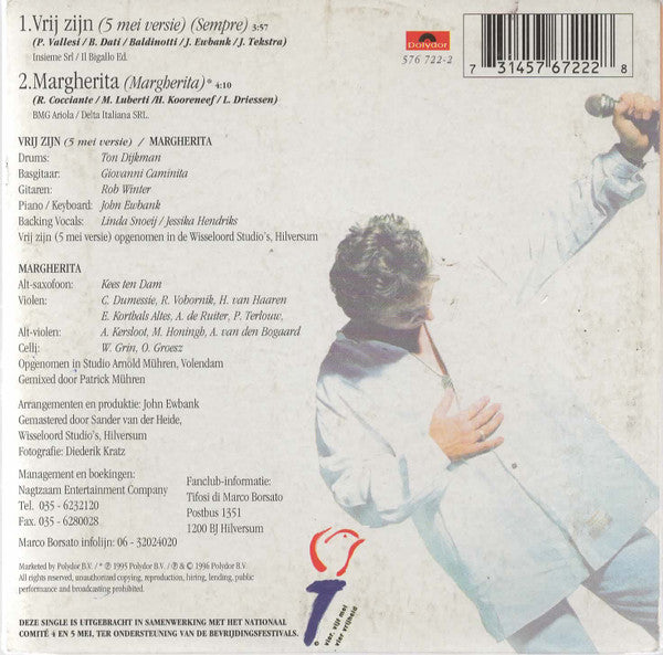 Marco Borsato : Vrij Zijn (CD, Single)