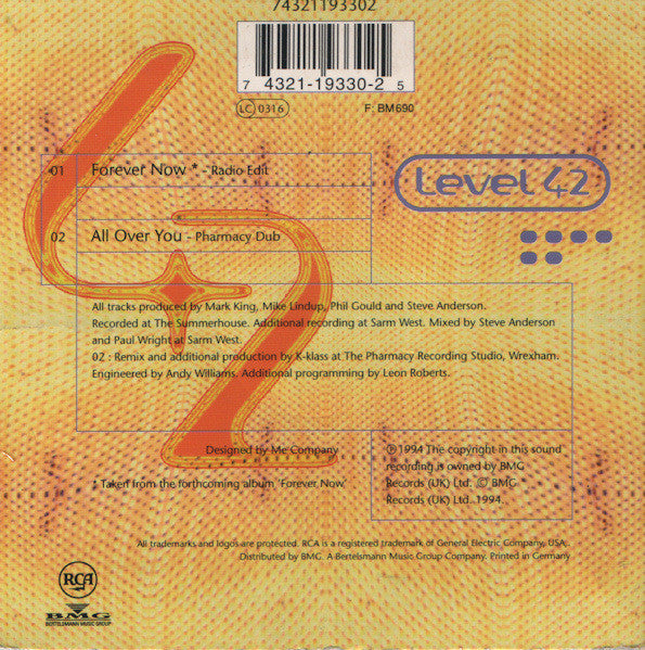 Level 42 : Forever Now (CD, Single)