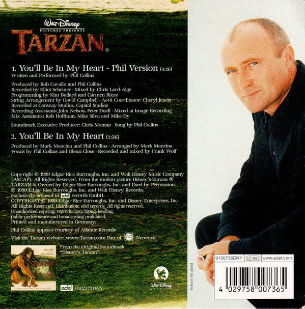 Phil Collins : You'll Be In My Heart (CD, Single)