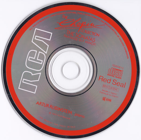Frédéric Chopin, Arthur Rubinstein : The Chopin Collection: The Sonatas - Fantaisie In F Minor, Op. 49. (CD, Comp, RE, RM)