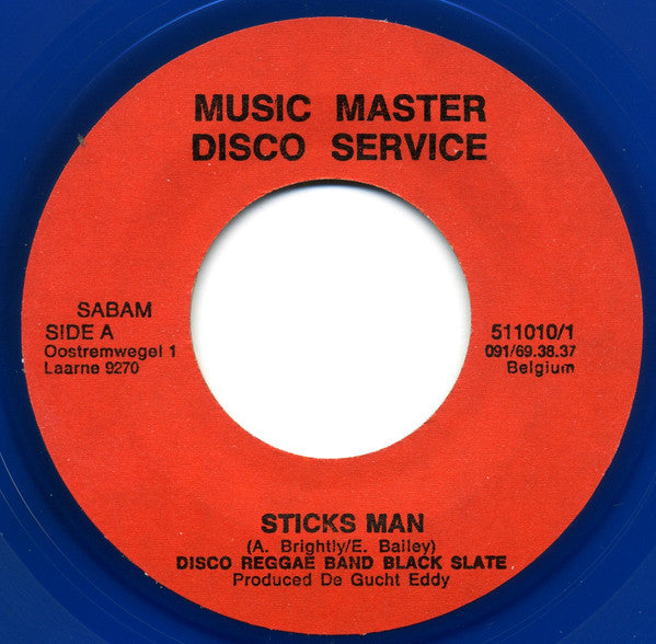 Disco Reggae & Black Slate : Sticks Man / Robber Man In Dub (7", Single, Blu)