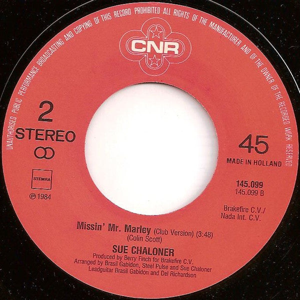 Sue Chaloner : Missin' Mr. Marley (7")