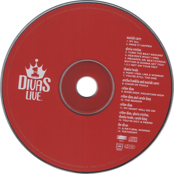 Divas (6) : VH1 Divas Live (CD, Album)