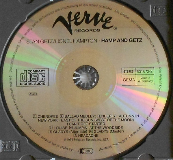 Stan Getz And Lionel Hampton : Hamp And Getz (CD, Album, RE)
