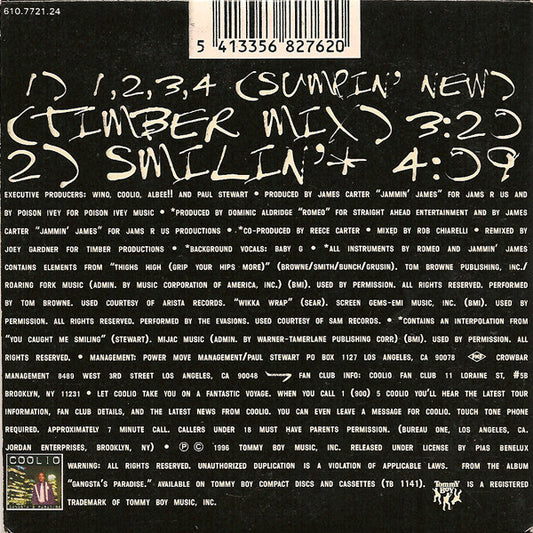 Coolio : 1, 2, 3, 4 (Sumpin' New) (CD, Single, Car)