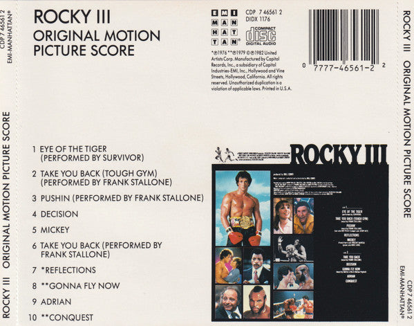 Bill Conti : Rocky III (Original Motion Picture Score) (CD, Album)