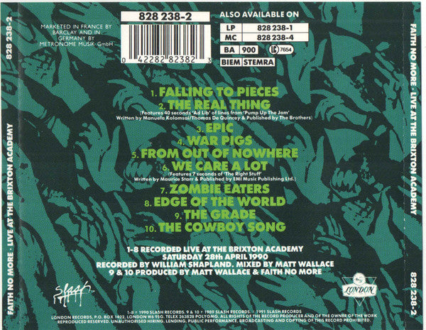 Faith No More : Live At The Brixton Academy (CD, Album)