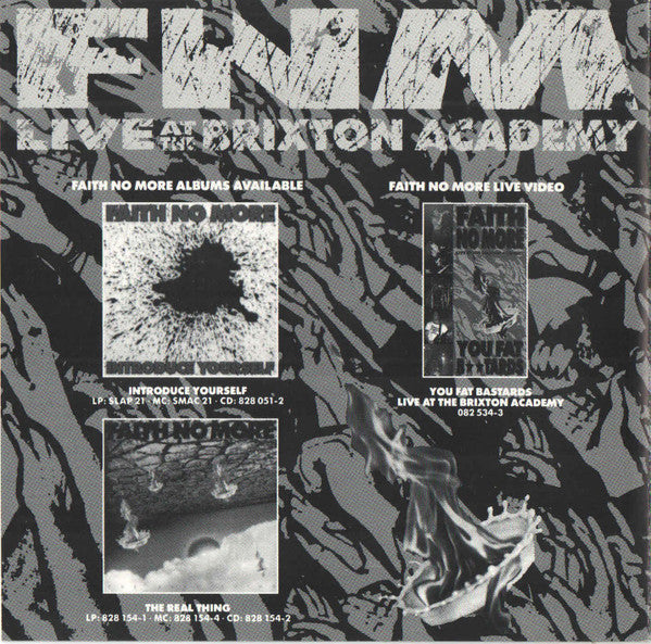 Faith No More : Live At The Brixton Academy (CD, Album)