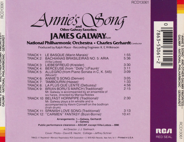 James Galway : Annie's Song And Other Galway Favorites (CD, Album)