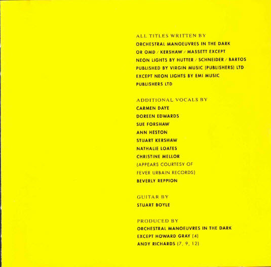 Orchestral Manoeuvres In The Dark : Sugar Tax (CD, Album)