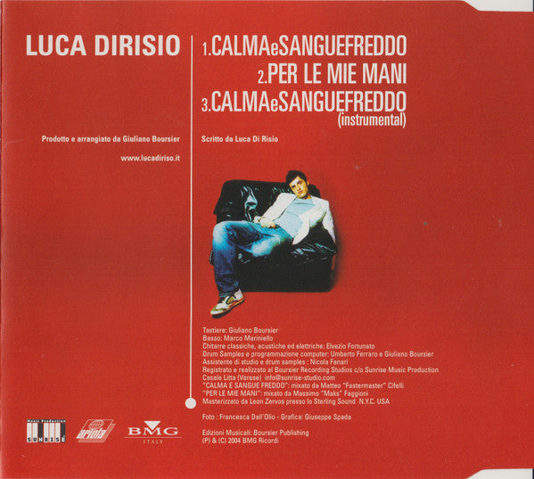 Luca Dirisio : Calma E Sangue Freddo (CD, Single, Copy Prot.)