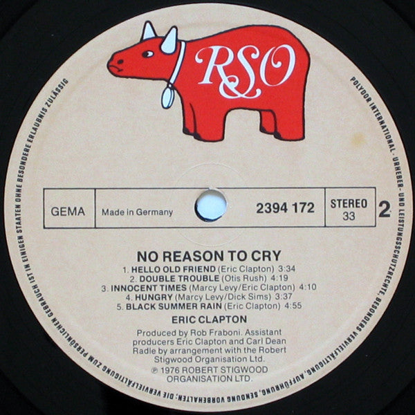 Eric Clapton : No Reason To Cry (LP, Album)