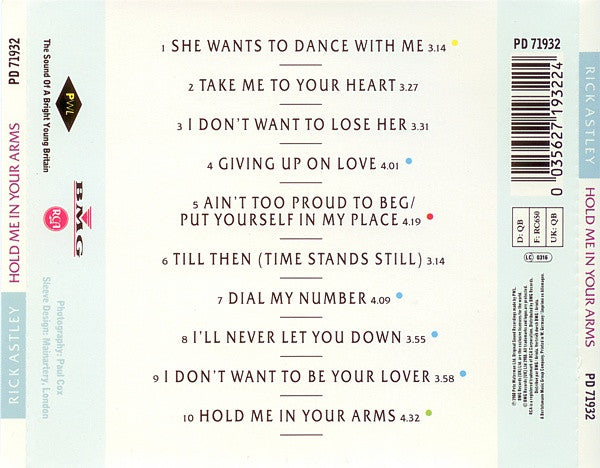 Rick Astley : Hold Me In Your Arms (CD, Album)