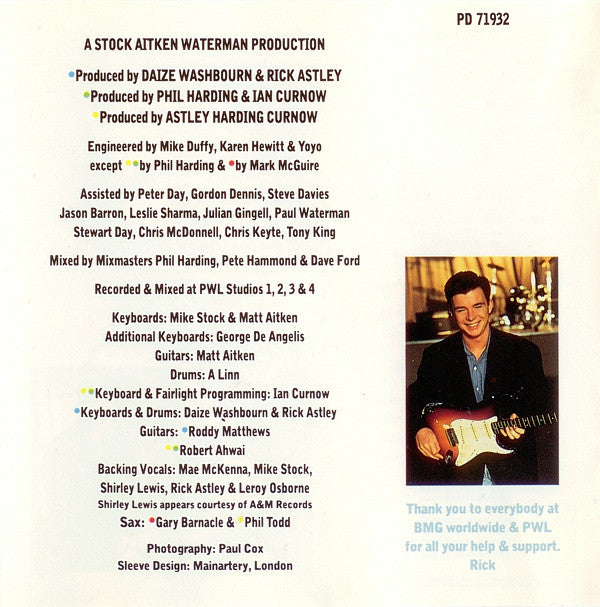 Rick Astley : Hold Me In Your Arms (CD, Album)