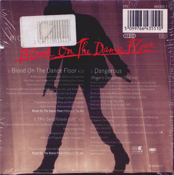 Michael Jackson : Blood On The Dance Floor (CD, Single, Car)