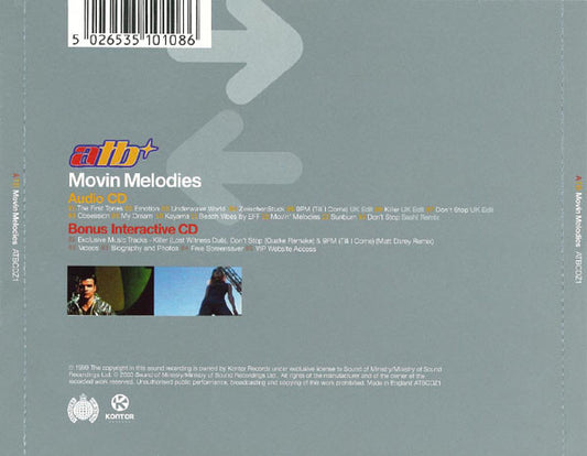 ATB : Movin Melodies (CD, Album + CD, Enh)