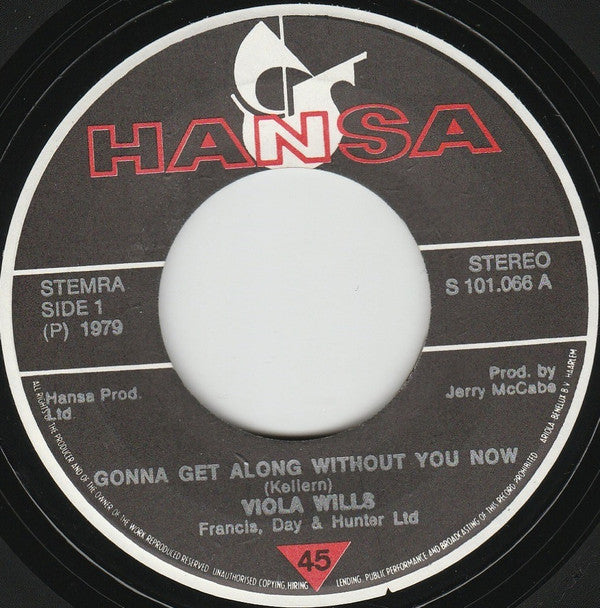 Viola Wills : Gonna Get Along Without You Now (7", Single)