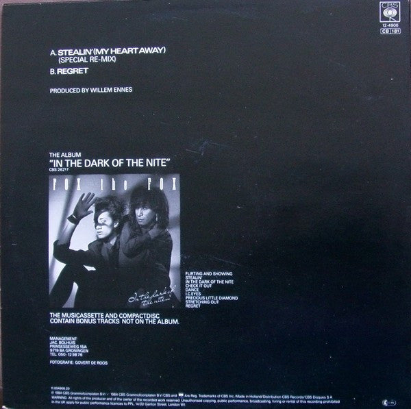 Fox The Fox : Stealin' (My Heart Away) (Special Re-Mix) (12", Maxi)