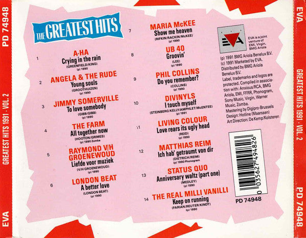 Various : The Greatest Hits 1991 - Vol 2 (CD, Comp)