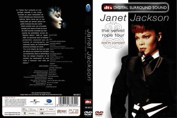 Janet Jackson : The Velvet Rope Tour - Live In Concert (DVD, PAL)