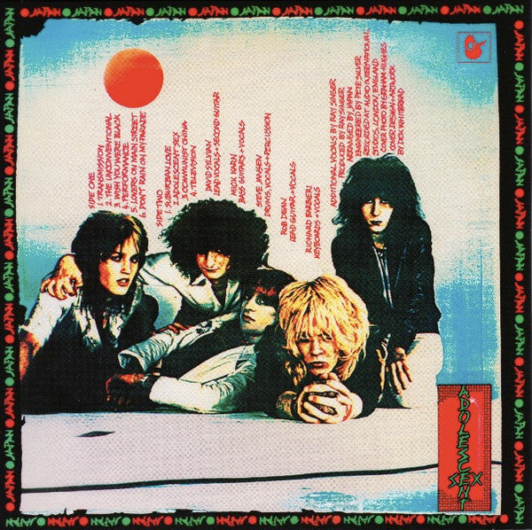 Japan : Adolescent Sex = 果てしなき反抗 (CD, Album, Enh, Ltd, RE, RM, JVC)