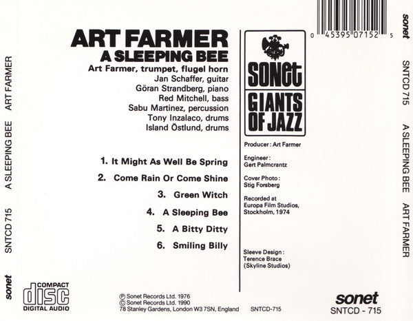 Art Farmer : A Sleeping Bee (CD, Album, RE)