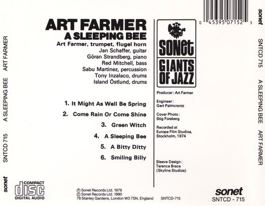 Art Farmer : A Sleeping Bee (CD, Album, RE)