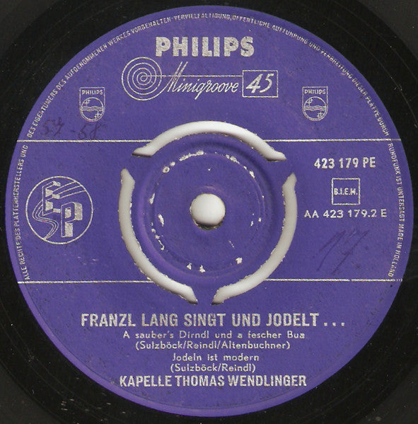 Franzl Lang : Franzl Lang Singt Und Jodelt (7", EP, Mono)
