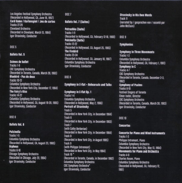 Igor Stravinsky : Works Of Igor Stravinsky (22xCD, Comp, RE, RM + Box)