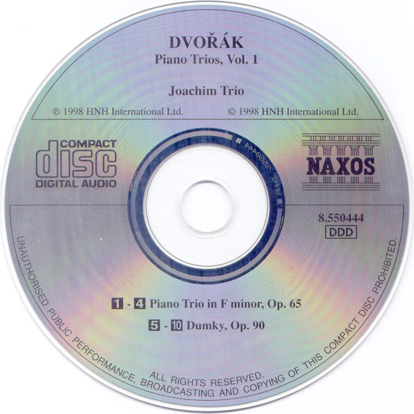 Antonín Dvořák, Joachim Trio : Piano Trios, Vol 1 - Piano Trio In F Minor • Dumky Trio (CD, Album)