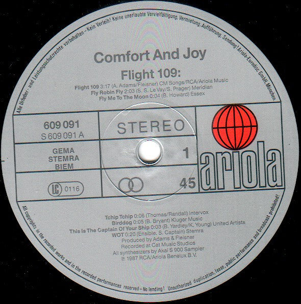 Comfort & Joy : Flight 109 (12")
