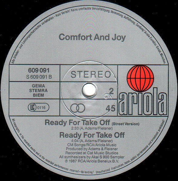 Comfort & Joy : Flight 109 (12")
