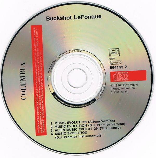 Buckshot LeFonque : Music Evolution (CD, Single)
