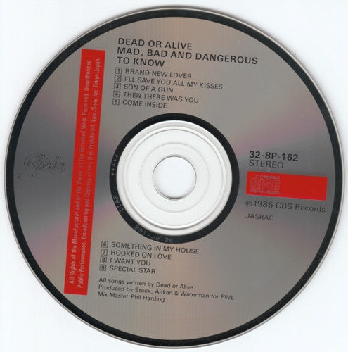 Dead Or Alive : Mad, Bad, And Dangerous To Know (CD, Album)