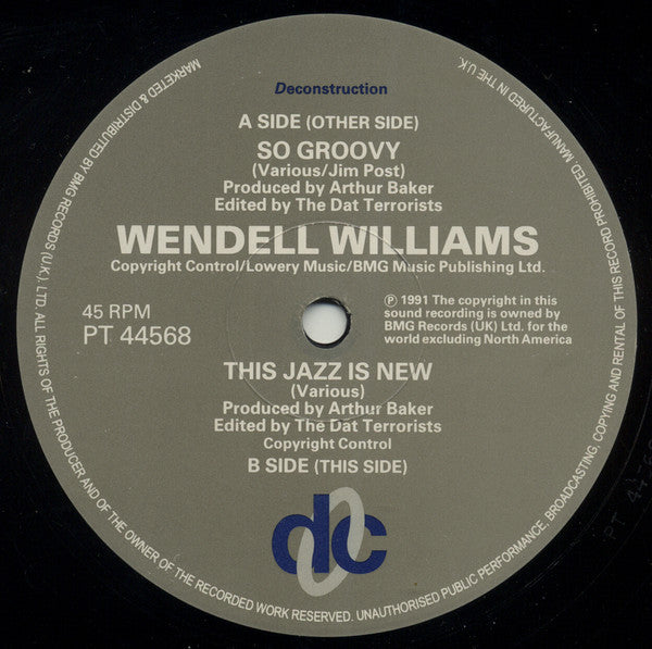 Wendell Williams : So Groovy (12")
