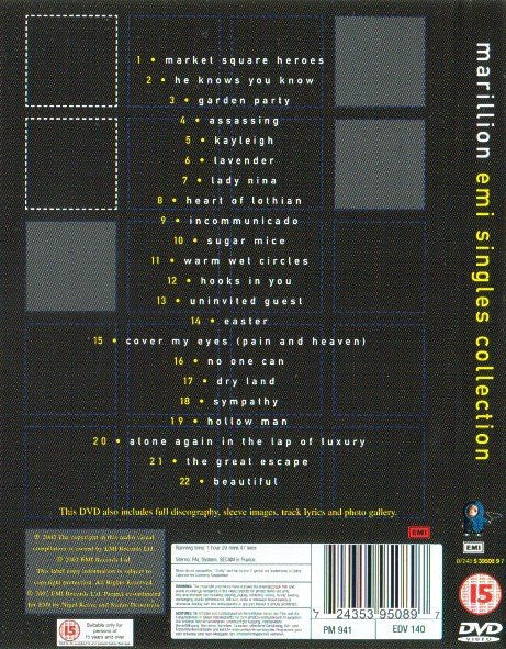 Marillion : The EMI Singles Collection (DVD, Comp, PAL, SECAM)