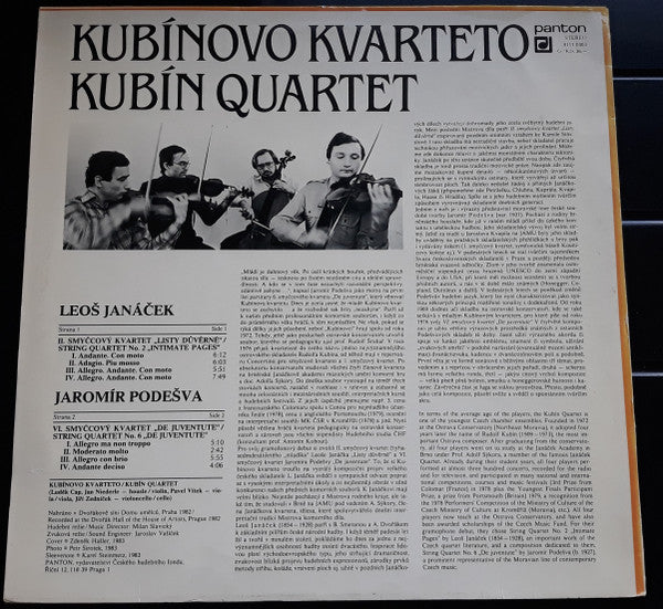 Kubínovo Kvarteto : Janacek Podesva (LP, Album)