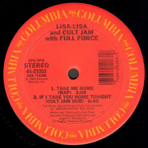 Lisa Lisa & Cult Jam With Full Force : I Wonder If I Take You Home (12")