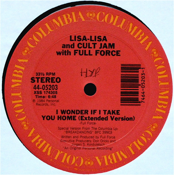 Lisa Lisa & Cult Jam With Full Force : I Wonder If I Take You Home (12")