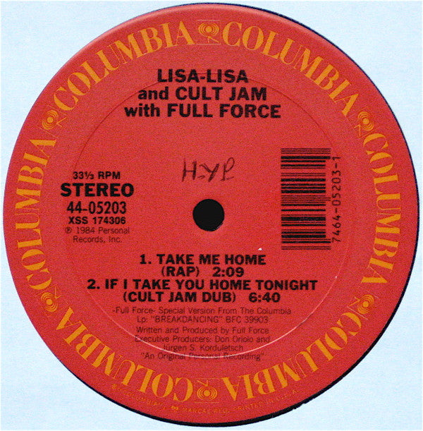 Lisa Lisa & Cult Jam With Full Force : I Wonder If I Take You Home (12")