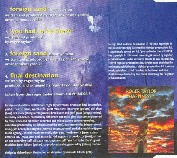 Roger Taylor & Yoshiki : Foreign Sand (CD, Single)